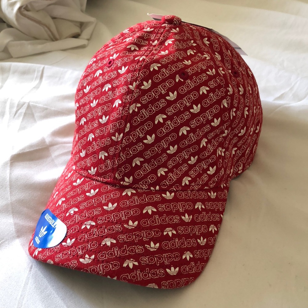 Adidas originals red relaxed cap